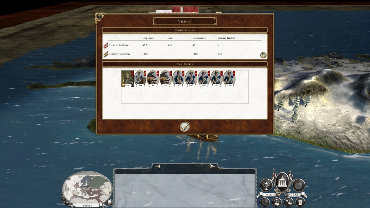 My epic Swedish army prevails on Empire: Total War with Darth Mod installed